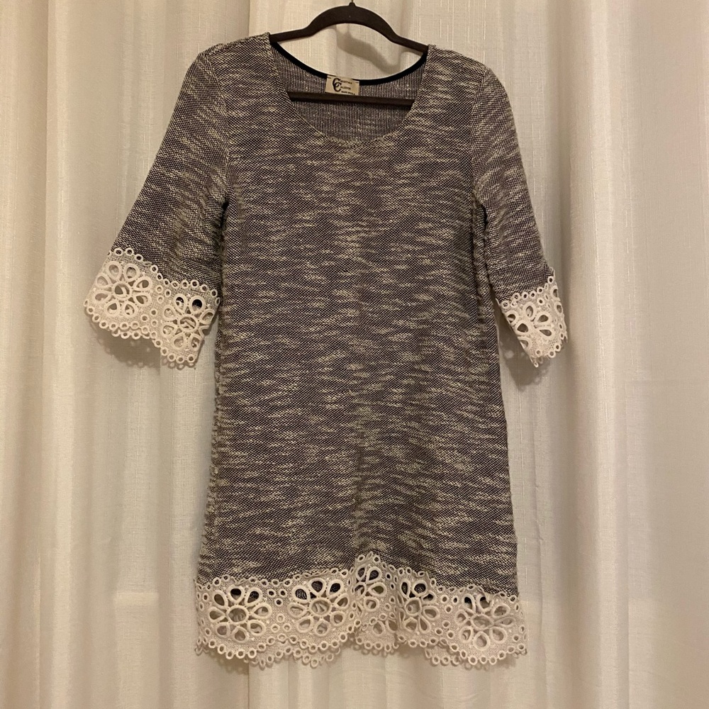 Gray sweater dress